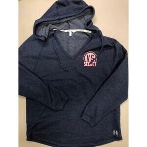 VS PINK Navy Heather Hoodie Womens S